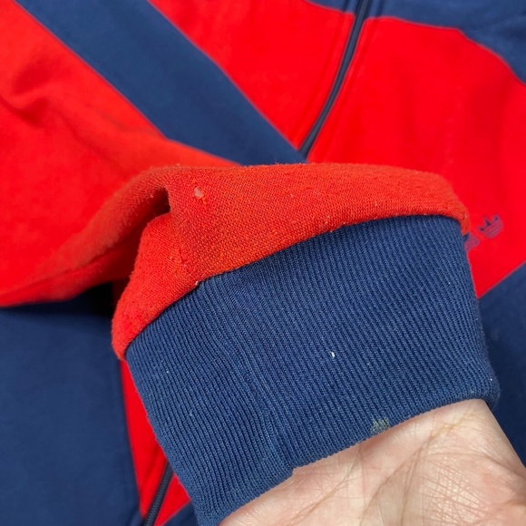 VINTAGE Adidas Jacket Mens 2XL XXL Grey Full Zip Fleece Performance 80s - Picture 4 of 16